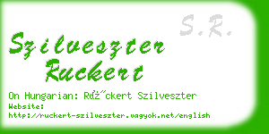 szilveszter ruckert business card